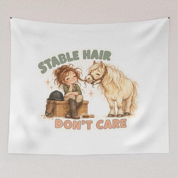 Item preview, Chica de caballos a la que no le importa el pelo de establo designed and sold by Callidea Equi & Pet.