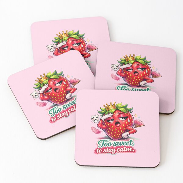 Item preview, Too Sweet to Stay Calm – Dramatic Strawberry Cartoonk designed and sold by Sommium .