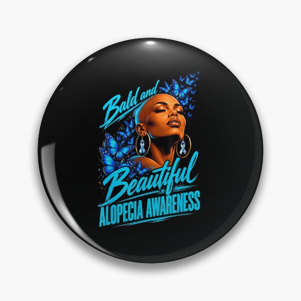 Item preview, Black Girl Bald  Beautiful Hair Loss Alopecia Awareness designed and sold by OddityVault.