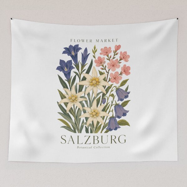 Item preview, Salzburg - Flower Market - Botanical Collection designed and sold by Sketch-Shack.