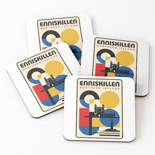 Item preview, Retro Enniskillen Bauhaus Geometric Skyline designed and sold by k3rstman1.