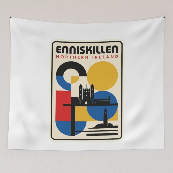 Item preview, Retro Enniskillen Bauhaus Geometric Skyline designed and sold by k3rstman1.