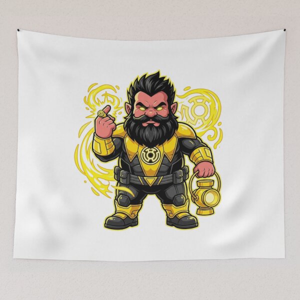 Item preview, Fearsome Sinestro Yellow Lantern Garden Gnome designed and sold by Bad-Decisions-Designs.