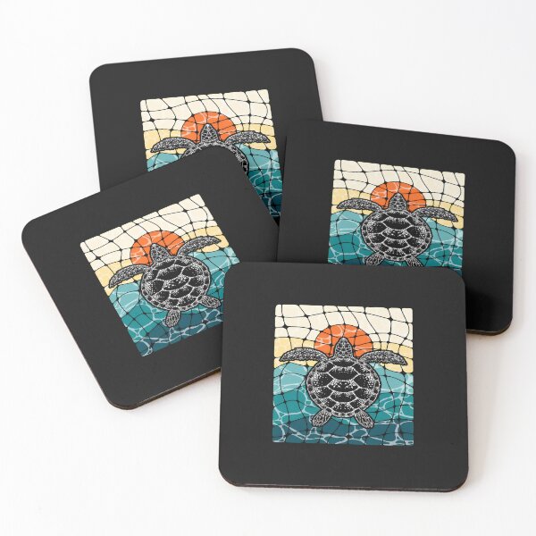 Item preview, Geometric Sea Turtle Sunset Mosaic Art designed and sold by ruddenlrpruit.