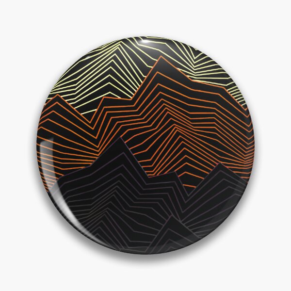 Item preview, Geometric Mountain Sunset Line Art designed and sold by YarningsandYear.