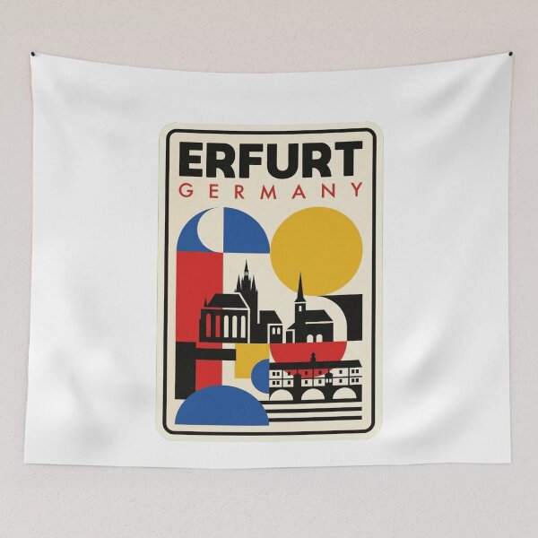 Item preview, Retro Erfurt Bauhaus Geometric Skyline designed and sold by k3rstman1.