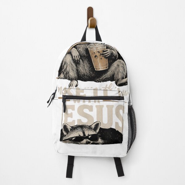 Item preview, Take It Up with Jesus He Made Me This Way Raccoon Christian designed and sold by DunciOcukino.