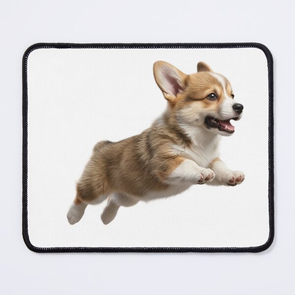 Item preview, 3D Realistic Corgi Puppy Zoomies - Cute Dynamic Leaping Dog Art designed and sold by meghnad.