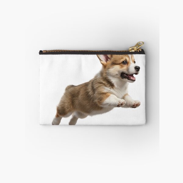 Item preview, 3D Realistic Corgi Puppy Zoomies - Cute Dynamic Leaping Dog Art designed and sold by meghnad.