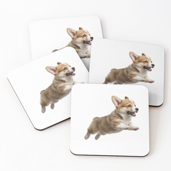 Item preview, 3D Realistic Corgi Puppy Zoomies - Cute Dynamic Leaping Dog Art designed and sold by meghnad.