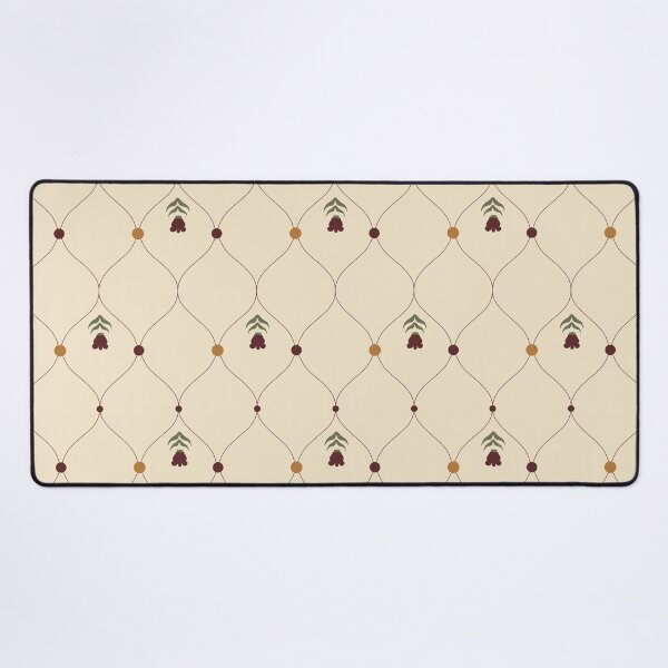 Item preview, Thai Crown Flower Lattice – Antique Cream Vintage Floral Pattern designed and sold by NATHA PALETTE.