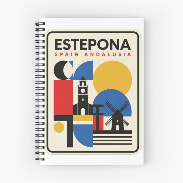 Item preview, Retro Estepona Bauhaus Geometric Skyline designed and sold by k3rstman1.