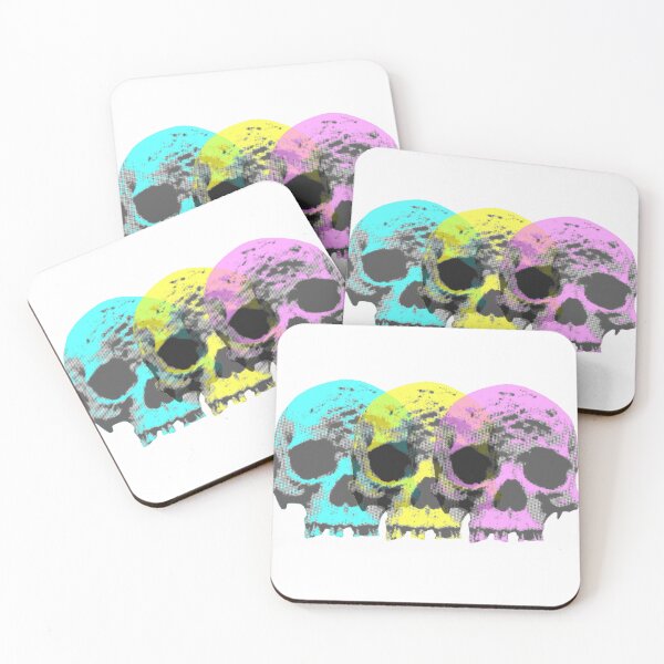 Item preview, Skull pop art triptych designed and sold by HeathWayPrints.