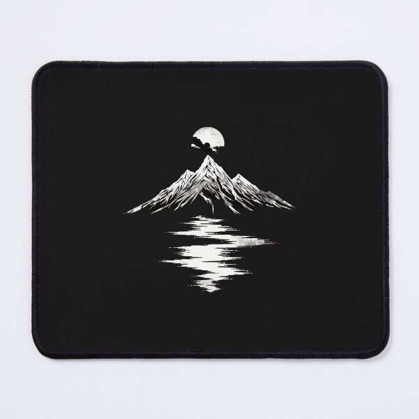 Item preview, Moonlit Mountain Reflection Art designed and sold by YarningsandYear.