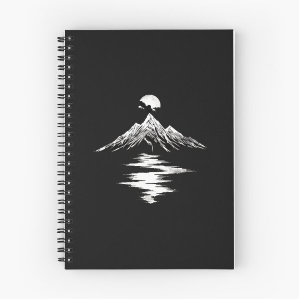 Item preview, Moonlit Mountain Reflection Art designed and sold by YarningsandYear.