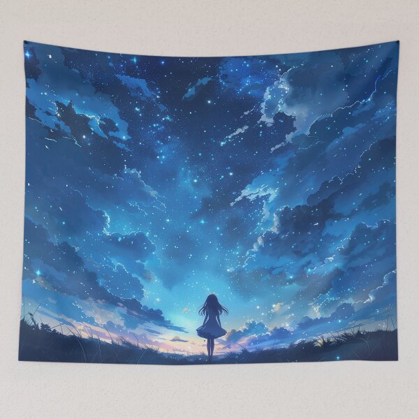 Item preview, Walking Beneath the Endless Sky | Anime Starry Night designed and sold by bella-rosa87.