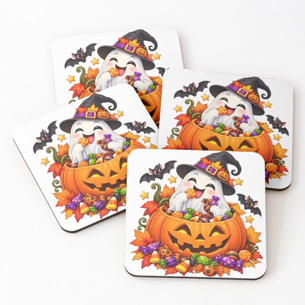 Item preview, Happy Halloween Ghost – Pumpkin Candy Treat designed and sold by Clothes With Smiling Animals Walt Gral.