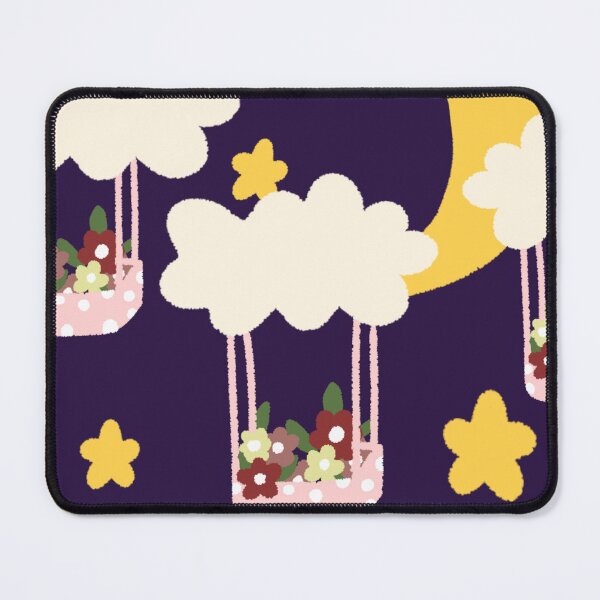 Item preview, Hand-Drawn Cloud Moon Flower Balloon Night Sky designed and sold by Tanapan2529.