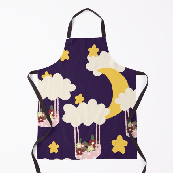 Item preview, Hand-Drawn Cloud Moon Flower Balloon Night Sky designed and sold by Tanapan2529.