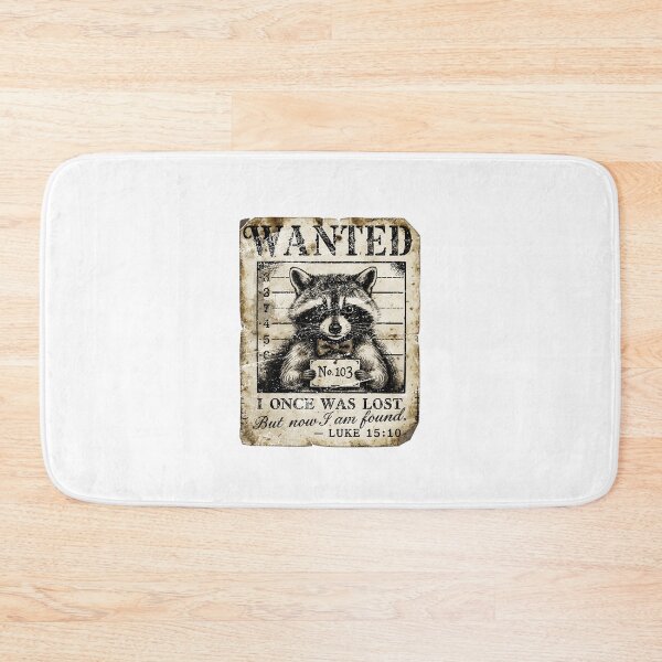 Item preview, Vintage Wanted Raccoon Mugshot Christian Luke 15:10 Quote Design designed and sold by SEINENGAPPI18.