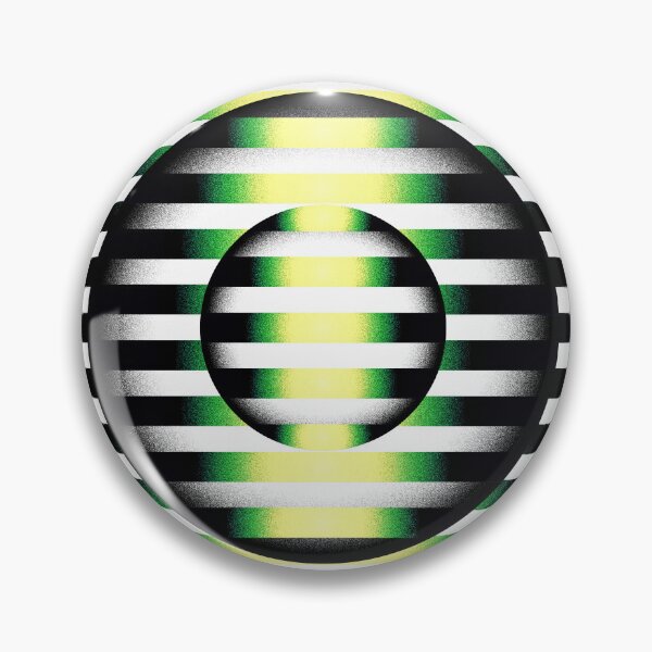 Item preview, Scanline - Abstract Spherical Op-Art & Kinetic Green Scanline Pattern designed and sold by BrokenBill.