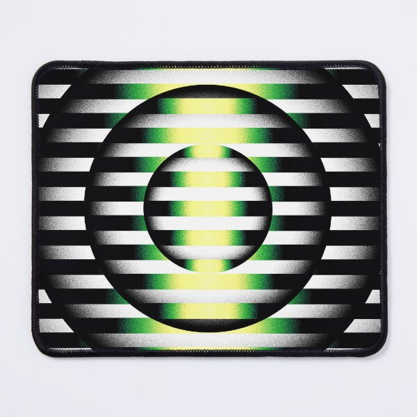 Item preview, Scanline - Abstract Spherical Op-Art & Kinetic Green Scanline Pattern designed and sold by BrokenBill.
