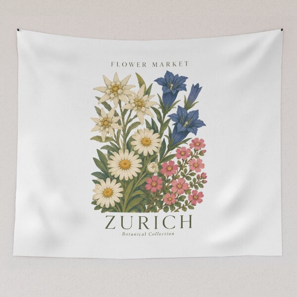 Item preview, Zurich - Flower Market - Botanical Collection designed and sold by Sketch-Shack.