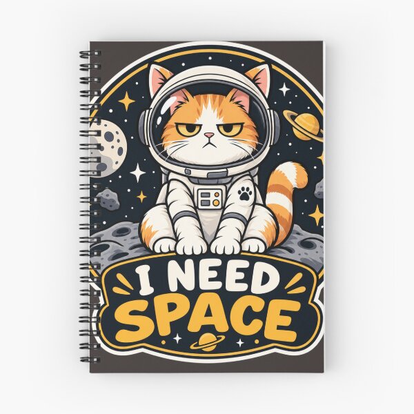 Item preview, I need space – space cat designed and sold by NorthPeak Studio.
