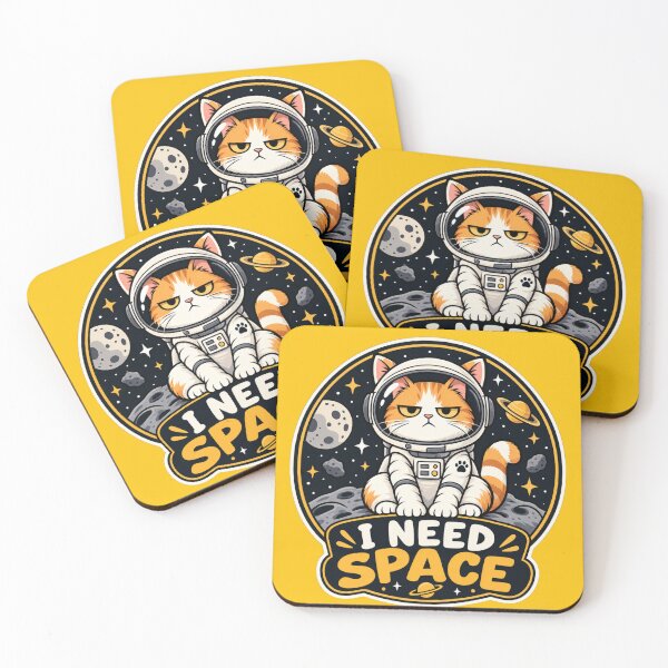 Item preview, I need space – space cat designed and sold by NorthPeak Studio.