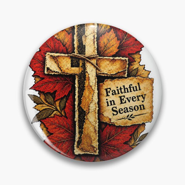Item preview, Faithful in Every Season Autumn Cross Collage designed and sold by NuretroStudio.