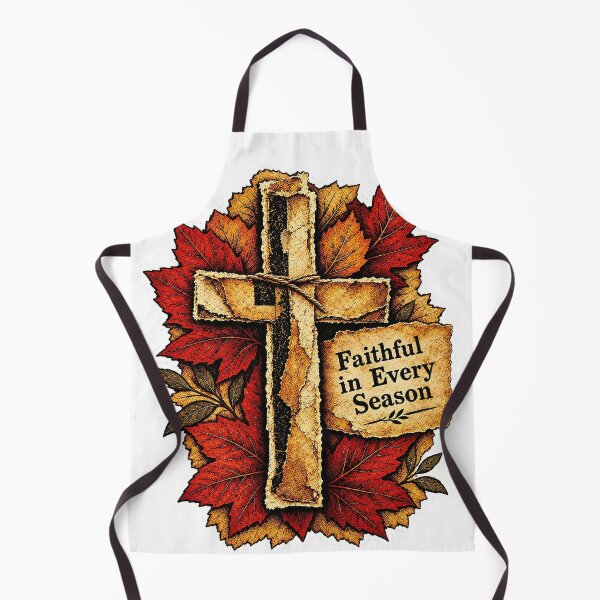 Item preview, Faithful in Every Season Autumn Cross Collage designed and sold by NuretroStudio.