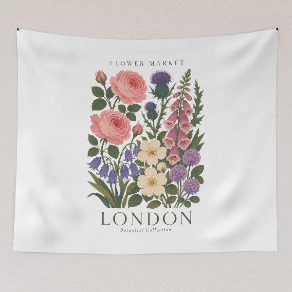Item preview, London - Flower Market - Botanical Collection designed and sold by Sketch-Shack.