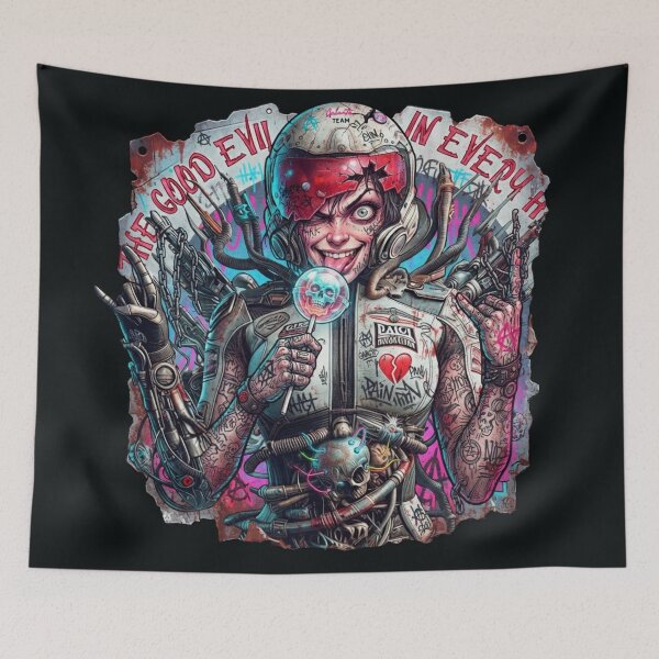 Item preview, Cyberpunk Crazy Astronaut Skull Lollipop designed and sold by Voodoo Store Paranormal Collections.