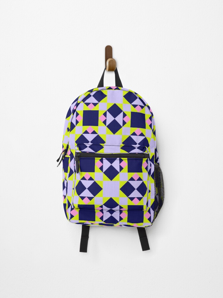 Thumbnail 1 of 3, Backpack, Pastel Quilt Patchwork Seamless Pattern designed and sold by RACDesignStudio.