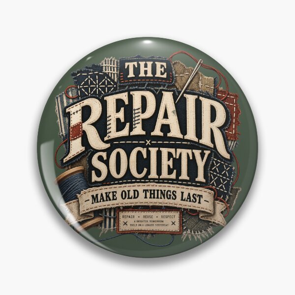 Item preview, The Repair Society Vintage Mending Craft Design designed and sold by KakangMudi.