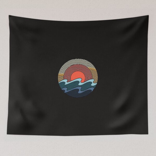 Item preview, Retro Sunset Waves Circle Design designed and sold by mcconnlllobato.