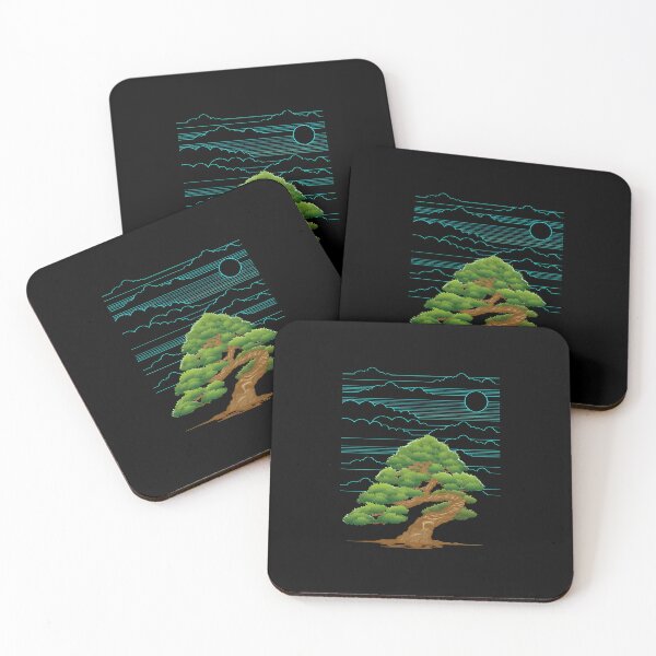 Item preview, Zen Pine Tree with Linear Clouds Sun designed and sold by hottlekxsvayq.