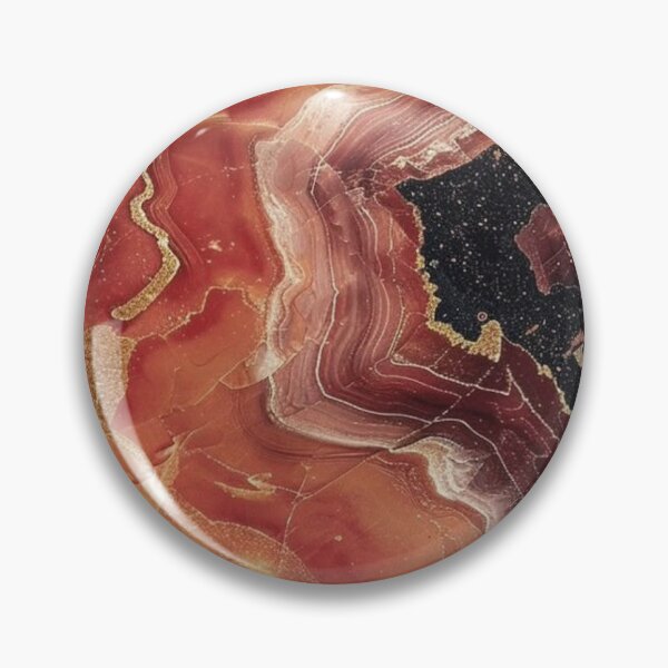 Item preview, Red Terracotta Agate Marble with Gold Glitter Veins — Luxury Geode Texture Art designed and sold by LYAN-STORE.