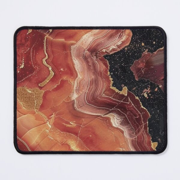 Item preview, Red Terracotta Agate Marble with Gold Glitter Veins — Luxury Geode Texture Art designed and sold by LYAN-STORE.