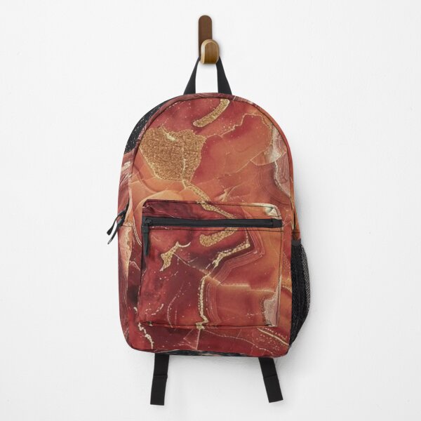 Item preview, Red Terracotta Agate Marble with Gold Glitter Veins — Luxury Geode Texture Art designed and sold by LYAN-STORE.