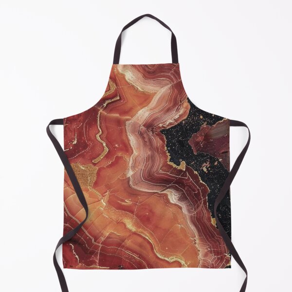 Item preview, Red Terracotta Agate Marble with Gold Glitter Veins — Luxury Geode Texture Art designed and sold by LYAN-STORE.