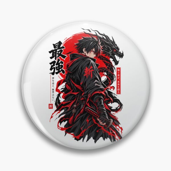 Item preview, Crimson Shadow Samurai – Dark Anime Warrior T-Shirt designed and sold by Krrish-1129.
