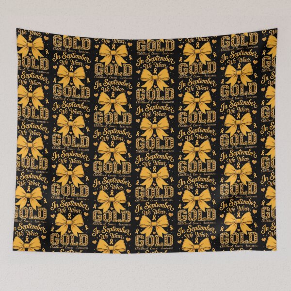 Item preview, In September We Wear Gold Bow Childhood Cancer Awareness designed and sold by OddityVault.
