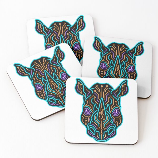 Item preview, Rhino Circuit Art designed and sold by justjendigital.