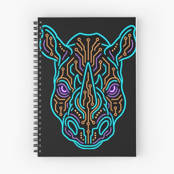 Item preview, Rhino Circuit Art designed and sold by justjendigital.