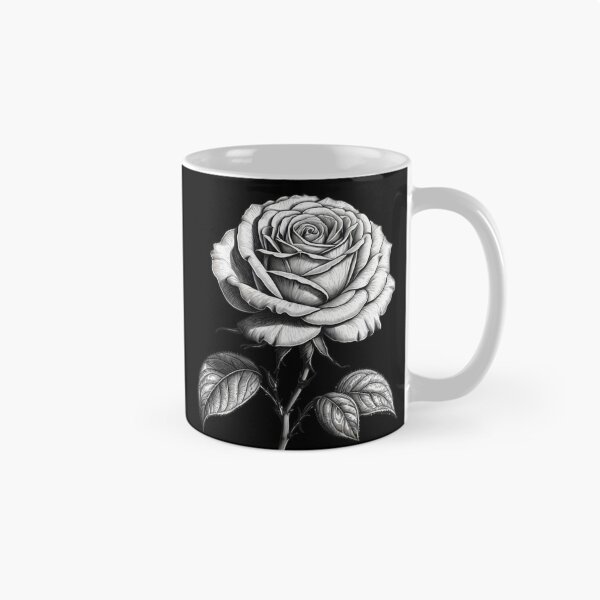Item preview, Classic Rose Blossom in Elegant Monochrome Botanical Style. designed and sold by MissYouONLY.