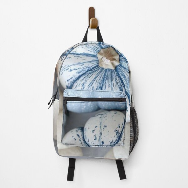Item preview, Cozy Blue and White Heirloom Pumpkins — Modern Coastal Autumn Photography designed and sold by LYAN-STORE.