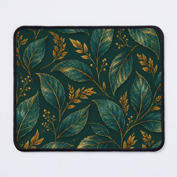 Item preview, Emerald & Gold Botanical Leaves Luxury Seamless Pattern designed and sold by aminz4.