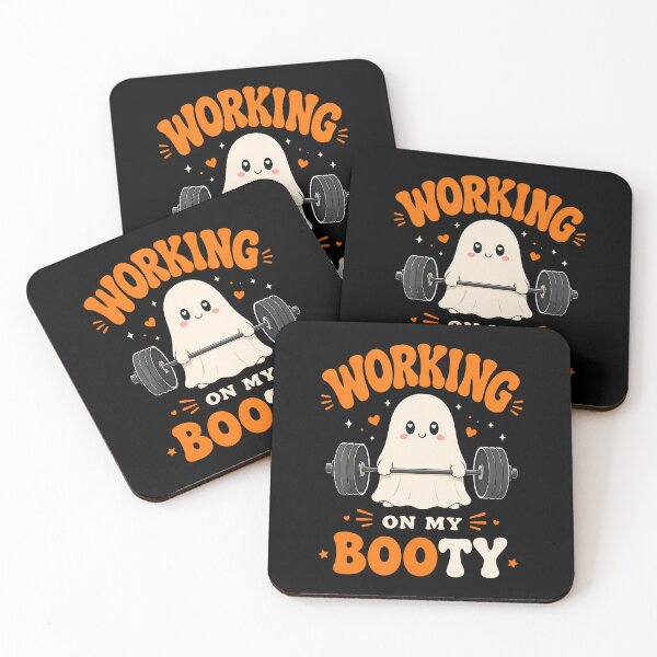 Item preview, Funny Halloween Cute Kawaii Ghost Workout Gym Fitness Pun designed and sold by OddityVault.