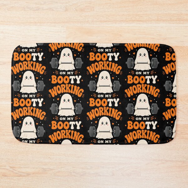 Item preview, Funny Halloween Cute Kawaii Ghost Workout Gym Fitness Pun designed and sold by OddityVault.